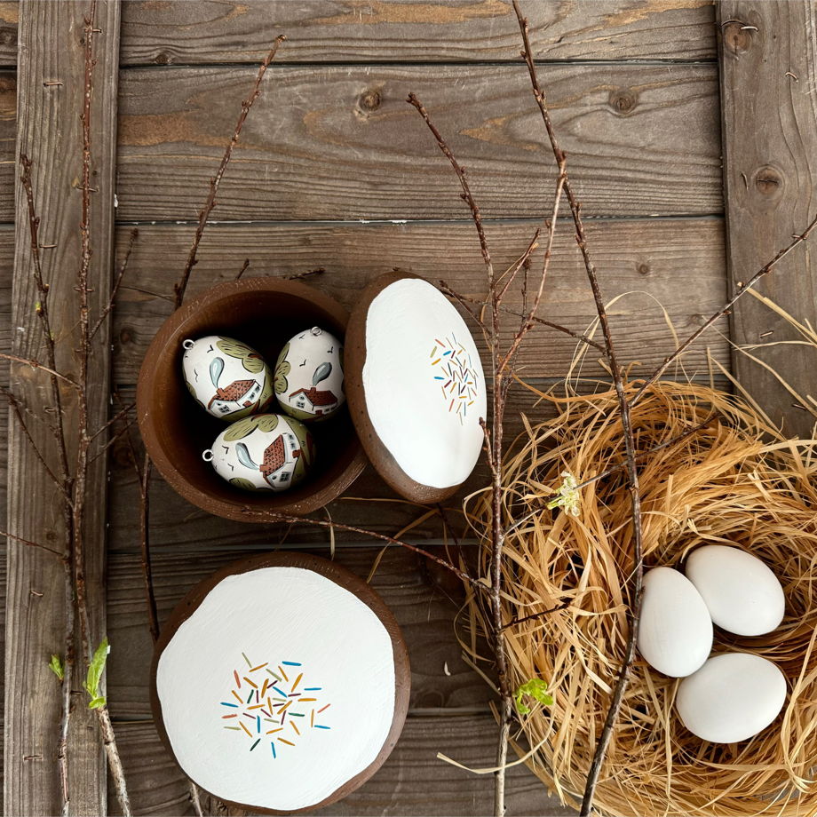 Пасхальный кулич, пасхальные яйца, пасхальный декор