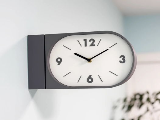 Настенные двусторонние часы, серые