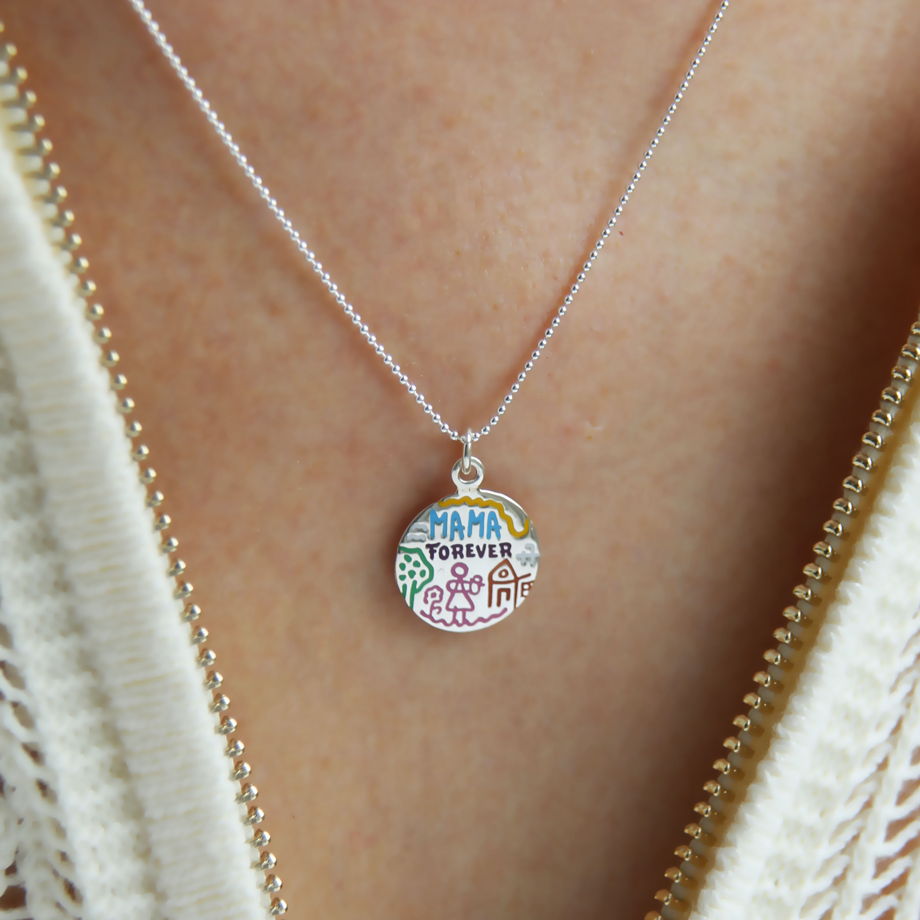 Подвеска MAMA FOREVER рисунок цветной