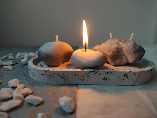 Интерьерные свечи "Камни" (набор)