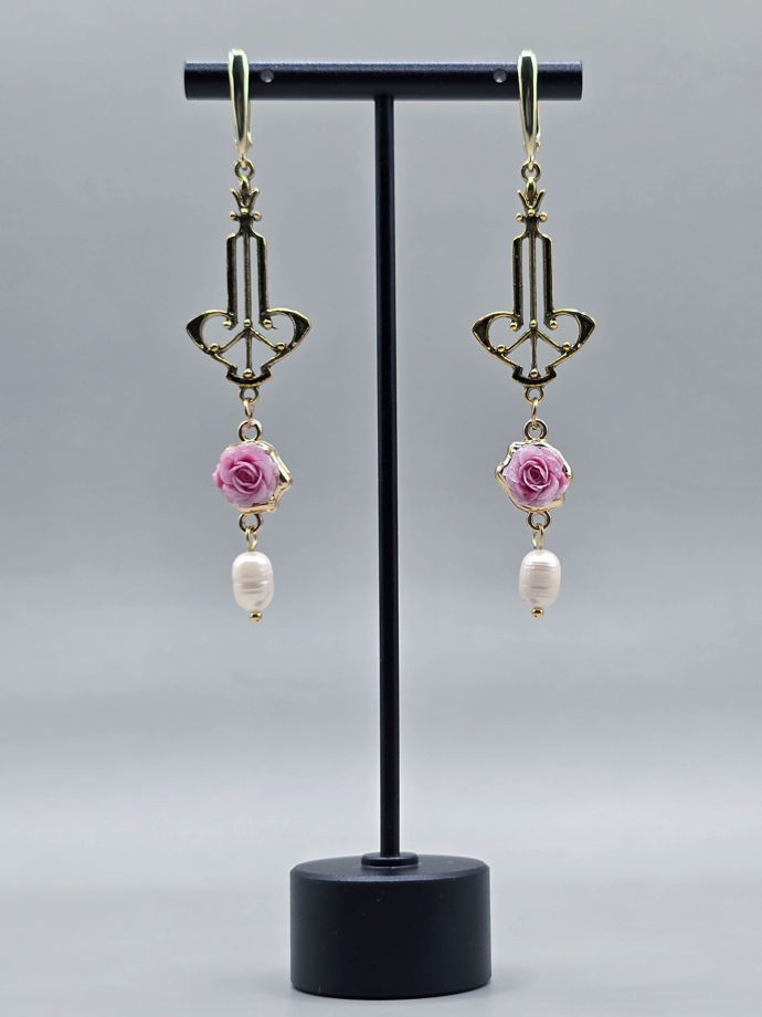 Серьги "Романтика" с английским замком