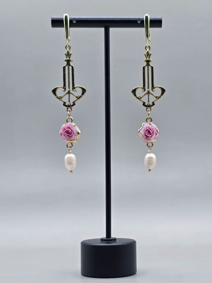 Серьги "Романтика" с английским замком