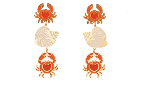 Серьги морские крабы