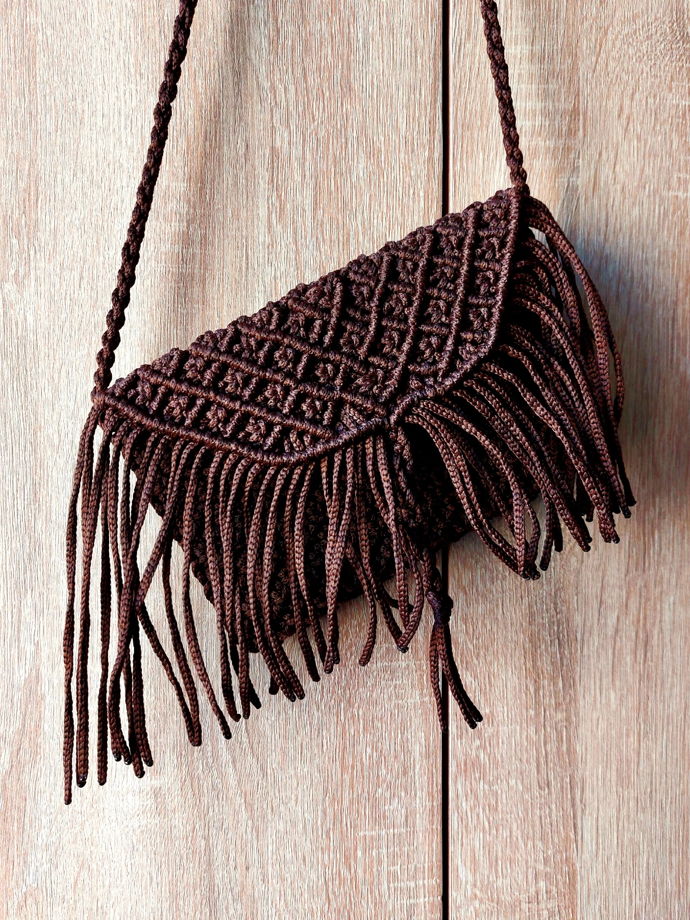 Сумочка макраме Шоколад