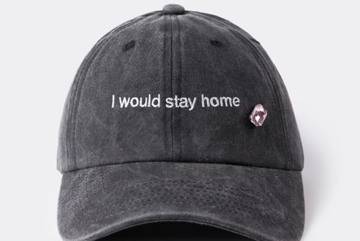 кепка из вареного хлопка stay home club