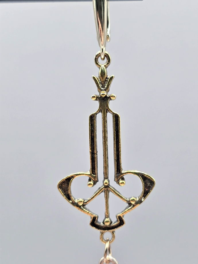 Серьги "Романтика" с английским замком