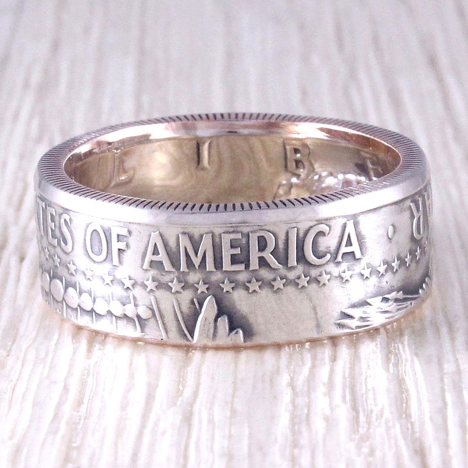 Серебряное кольцо из монеты (США) Half Dollar 1965-1970