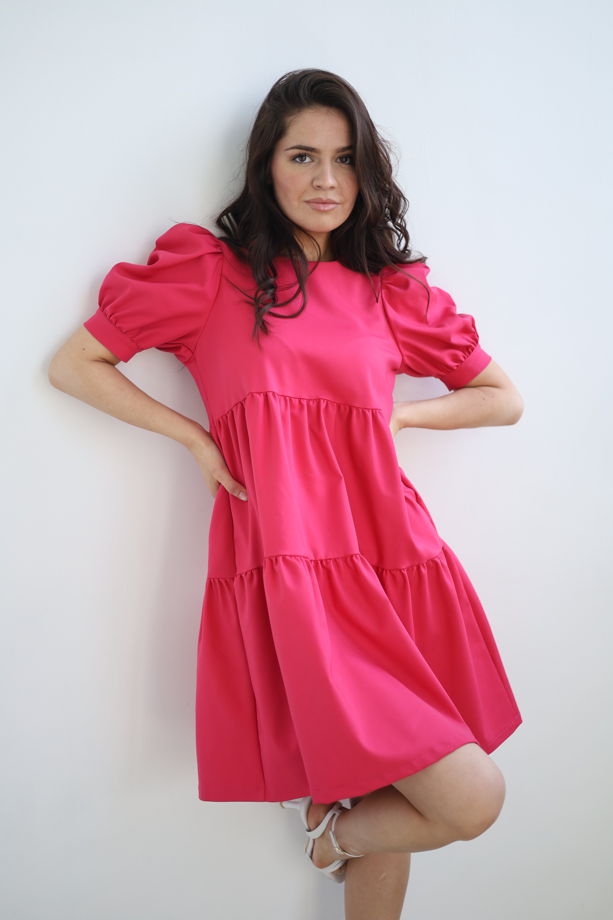 Платье Riva из хлопка розовое