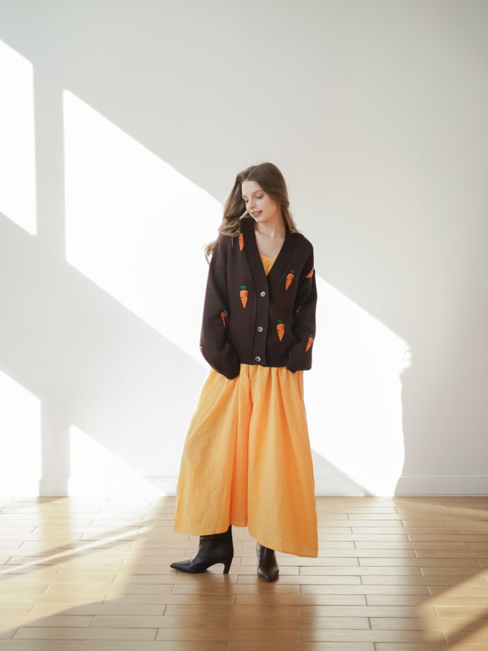 Кардиган с морковками