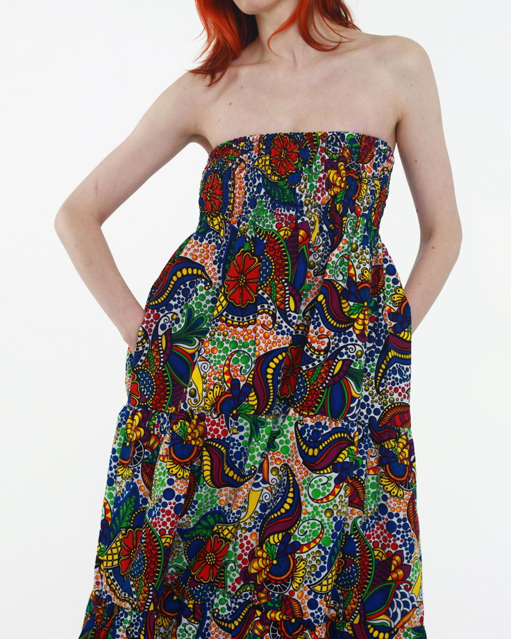 Макси-платье с цветочным принтом