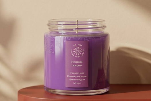 Ароматическая свеча SunnySoul Candle - Нежный гиацинт