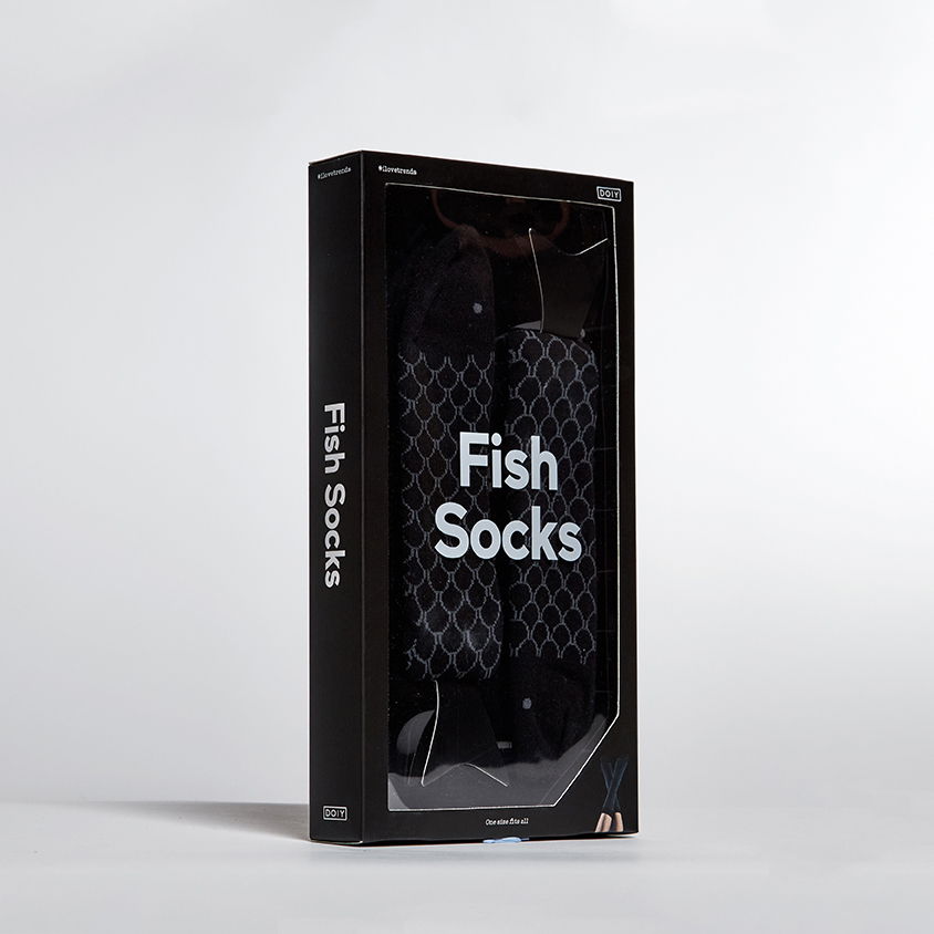 Носки в форме рыбы DOIY Fish Socks - Black