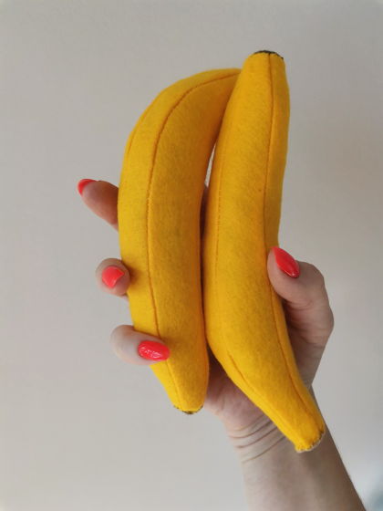 Бананы из фетра, 2 шт