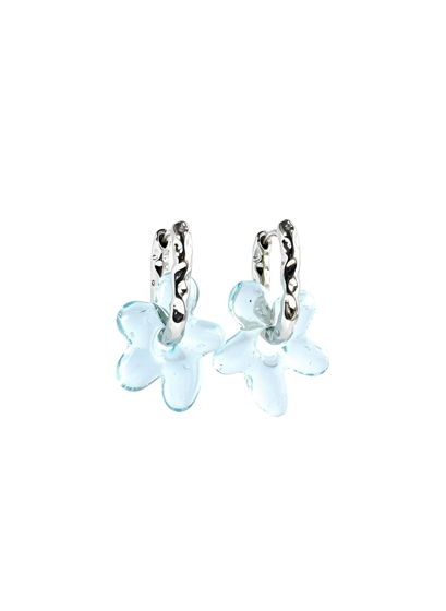 Серьги кольца bloom blue