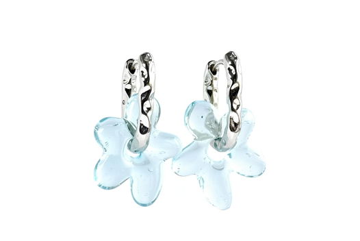 Серьги кольца bloom blue