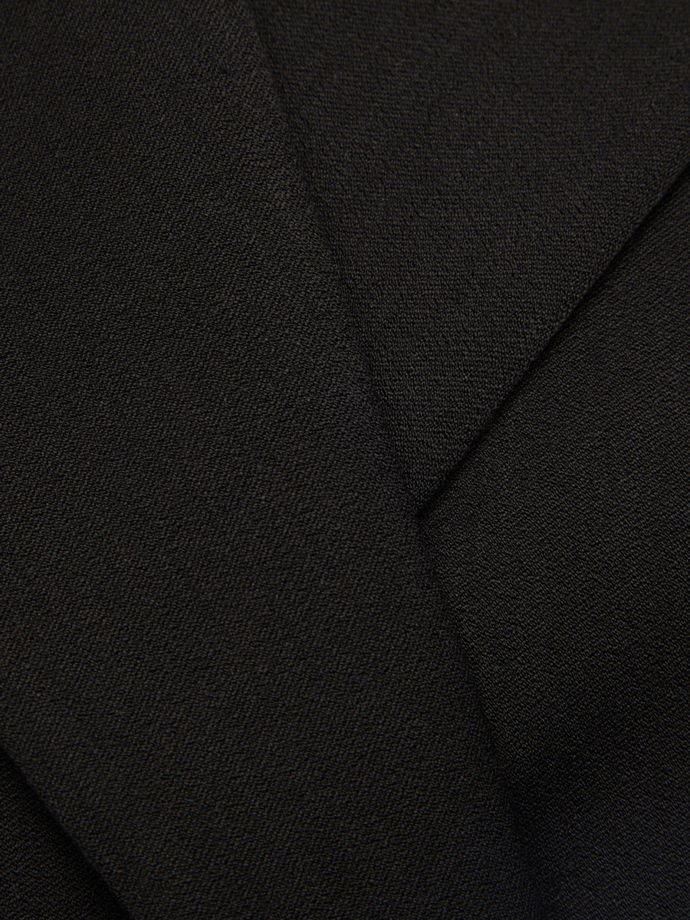 Двубортный жилет с объемными плечами, черный