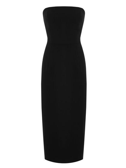 Платье-бандо миди, черный