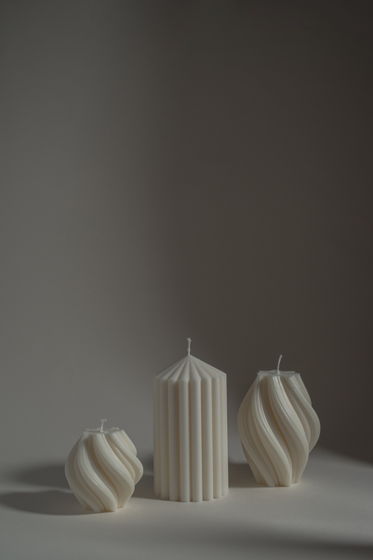 Набор формовых свечей ручной работы "Flame Trio"