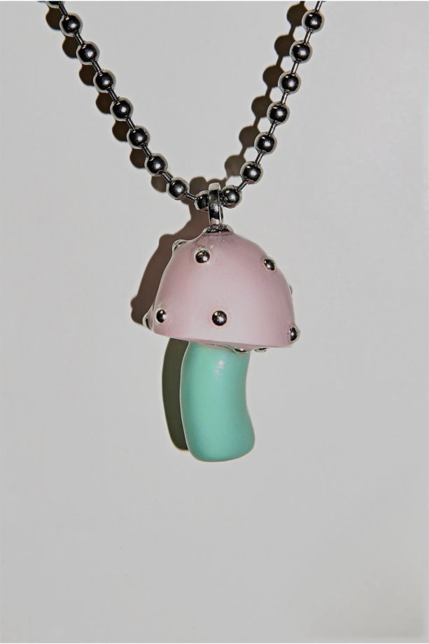 Разноцветный кулон-гриб ручной работы «Бемби»