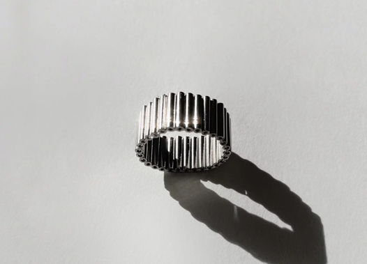 Silver ring / Кольцо из японского стекляруса
