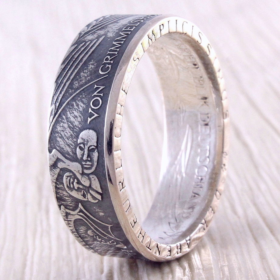 Серебряное кольцо из монеты (Германия) Гриммельсгаузен