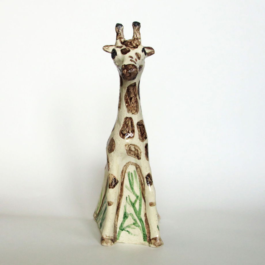 Керамическая скульптура, статуэтка "Жираф"
