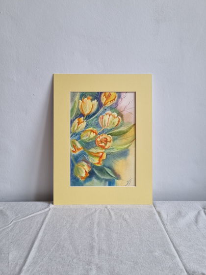 Картина акварелью цветы