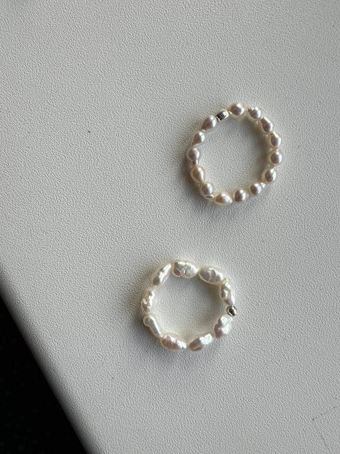 Кольцо из жемчуга классика