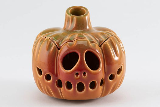 Тыква - подсвечник "Pumpkin ANGRY", декор на Хэллоуин, 12 см