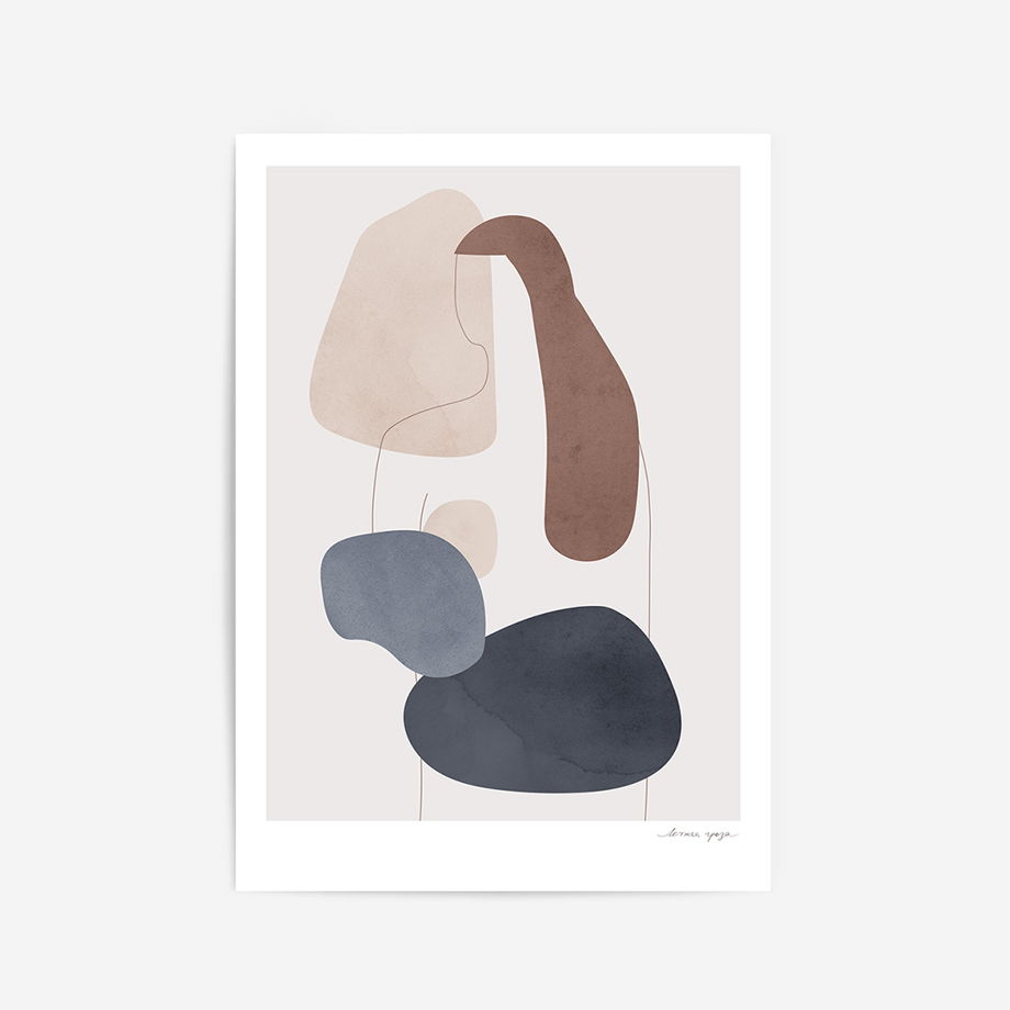 Постер абстракция "Летняя гроза", 50х70см