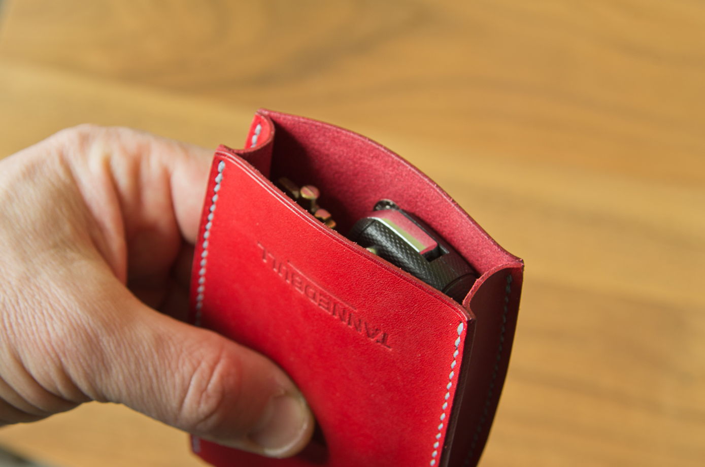 ключница из натуральной кожи FIESTA - Красный