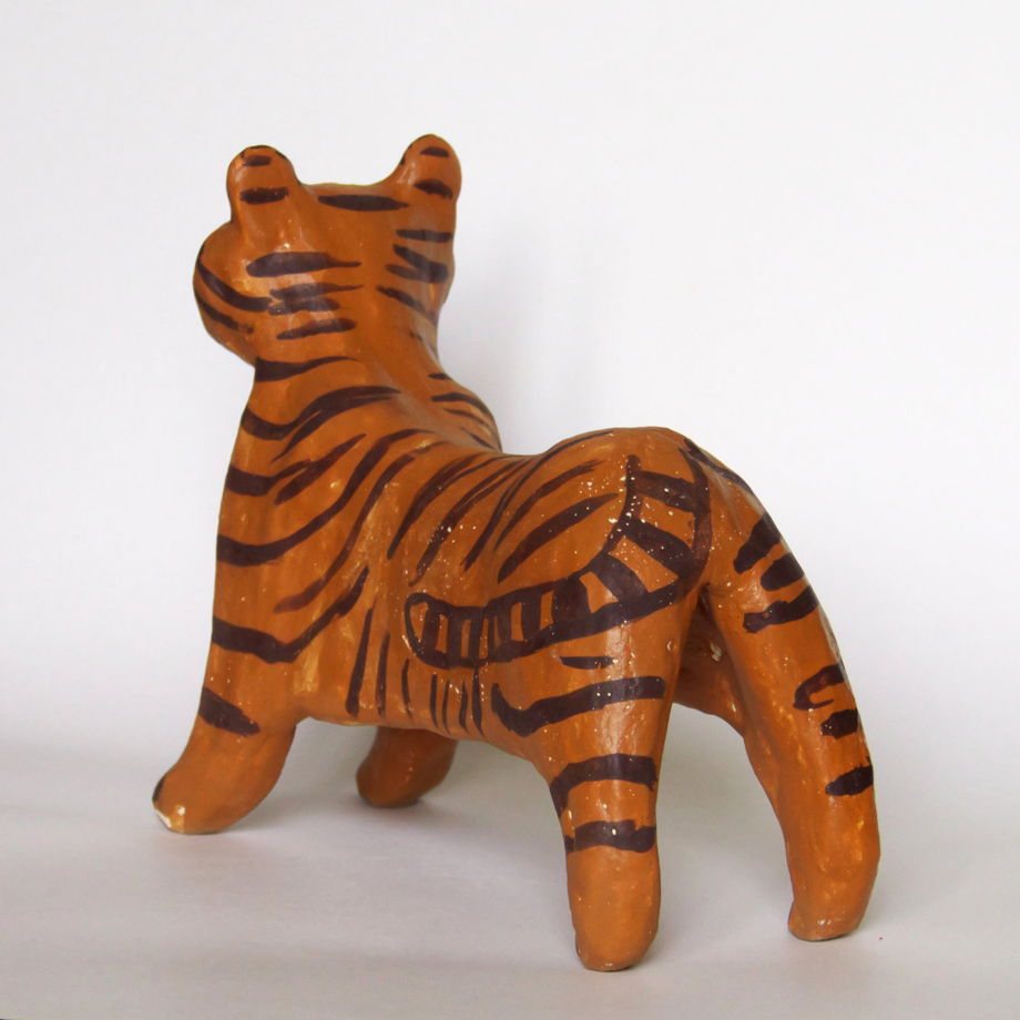 Керамическая скульптура, статуэтка "Тигр"