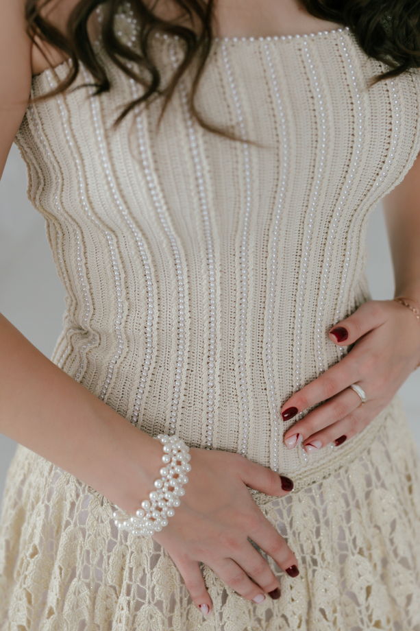 Свадебное платье ручной работы из 100% хлопка на кольцах.