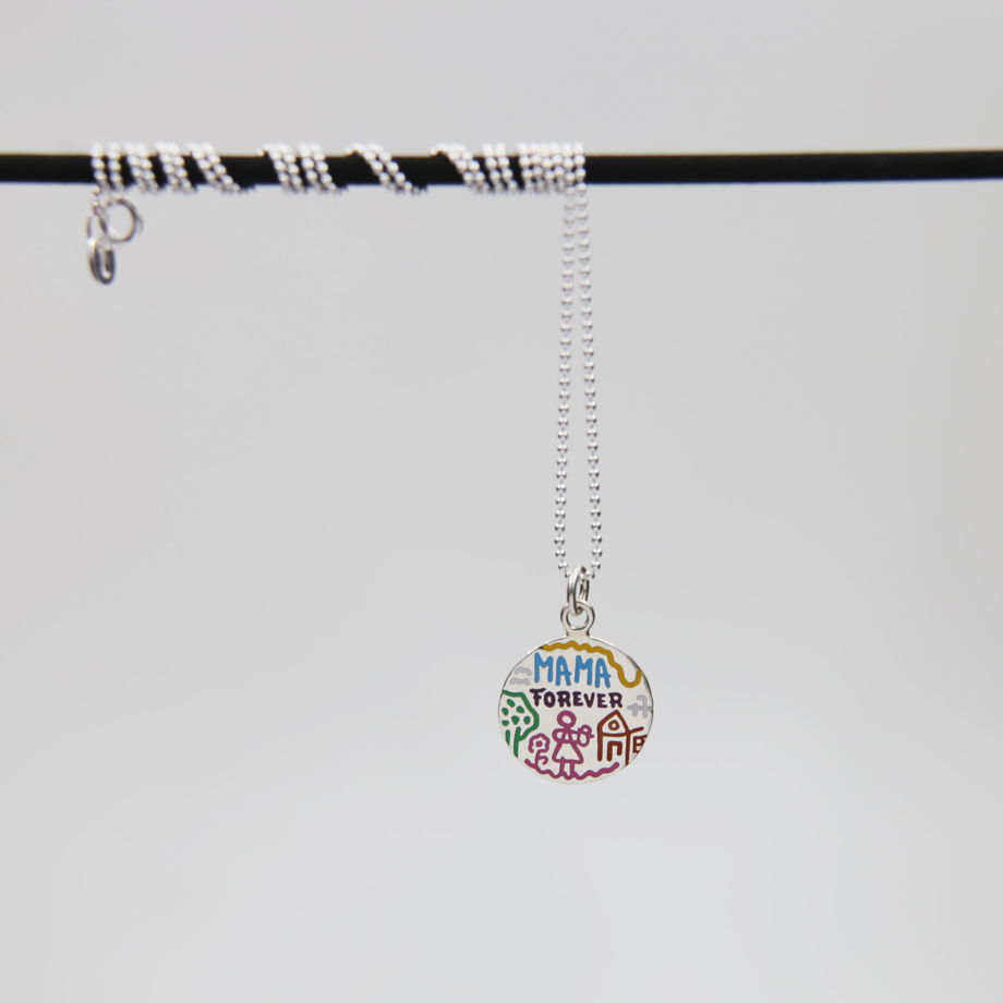 Подвеска MAMA FOREVER рисунок цветной