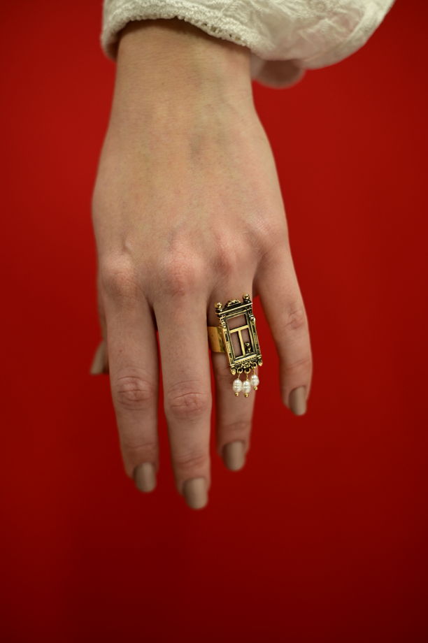 Кольцо "Оконце" в бронзе