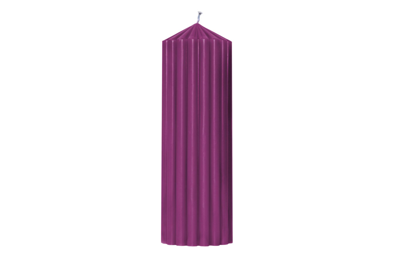 Декоративная фактурная свеча SIGIL 210*70 цвет Пурпур