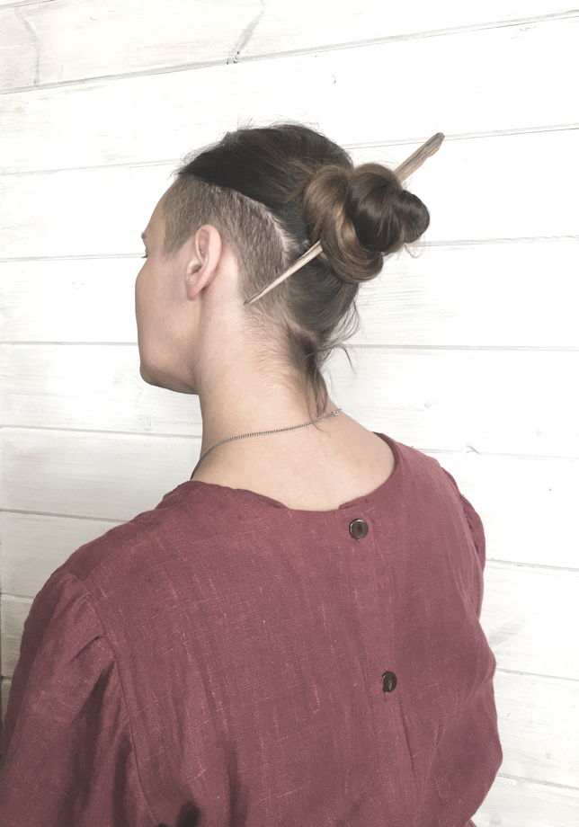Деревянная шпилька для волос Йони