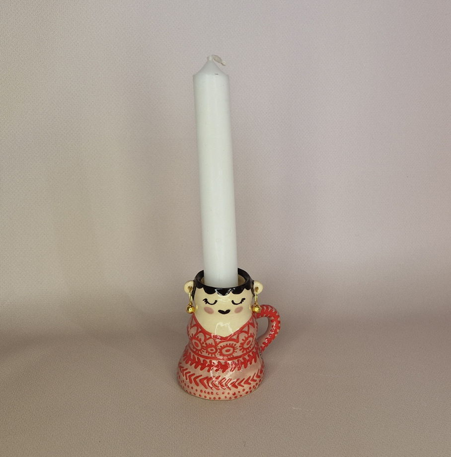 Подсвечник для столовой свечи, коллекция "Маленькие женщины"