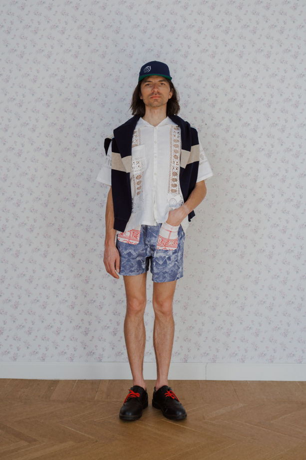 Шорты из Антикварного Хлопка/Gray Cotton Shorts