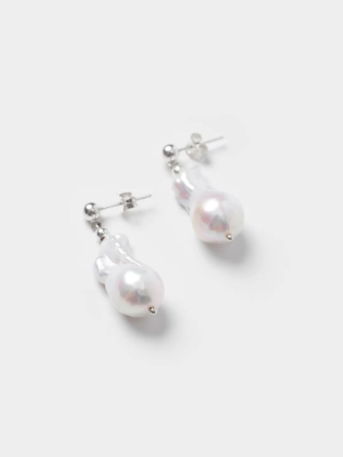 Серьги барочные жемчужины гвоздики