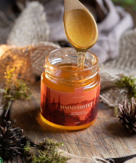 Натуральный мед с эфирными маслами "Иммунитет"