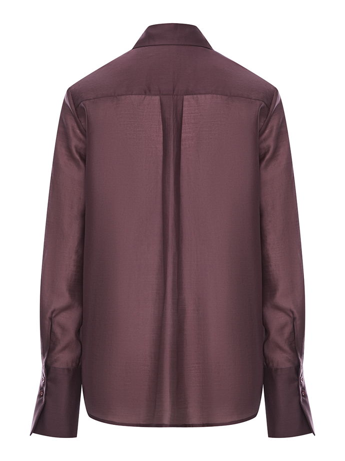 Рубашка полупрозрачная из хлопка с вискозой