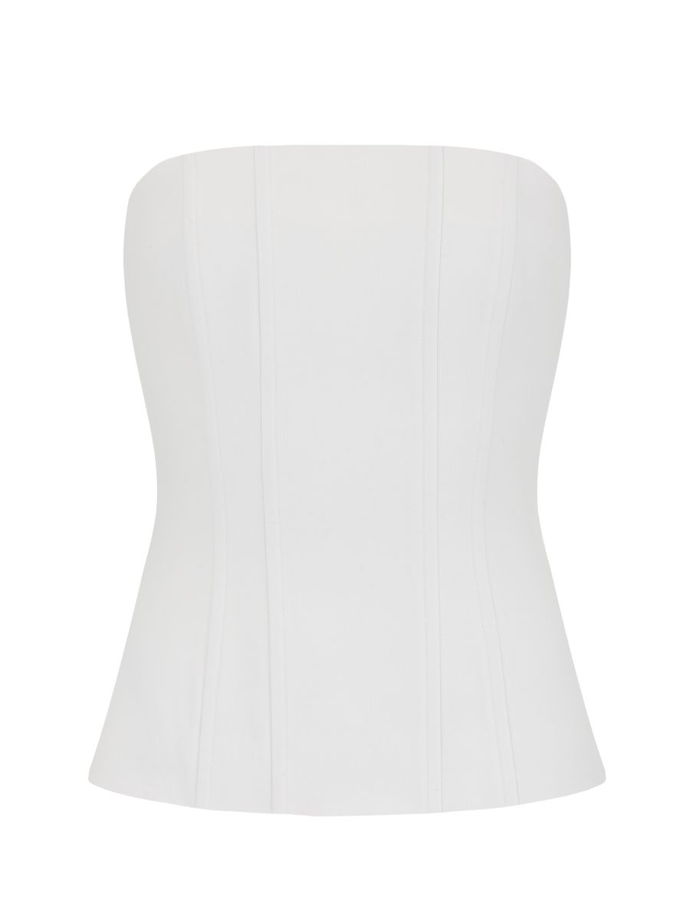 Корсет из костюмной ткани, белый