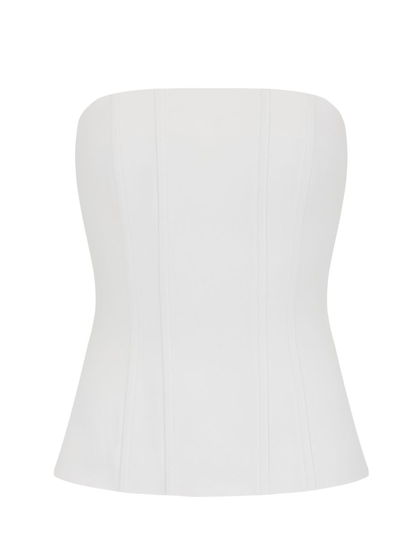 Корсет из костюмной ткани, белый
