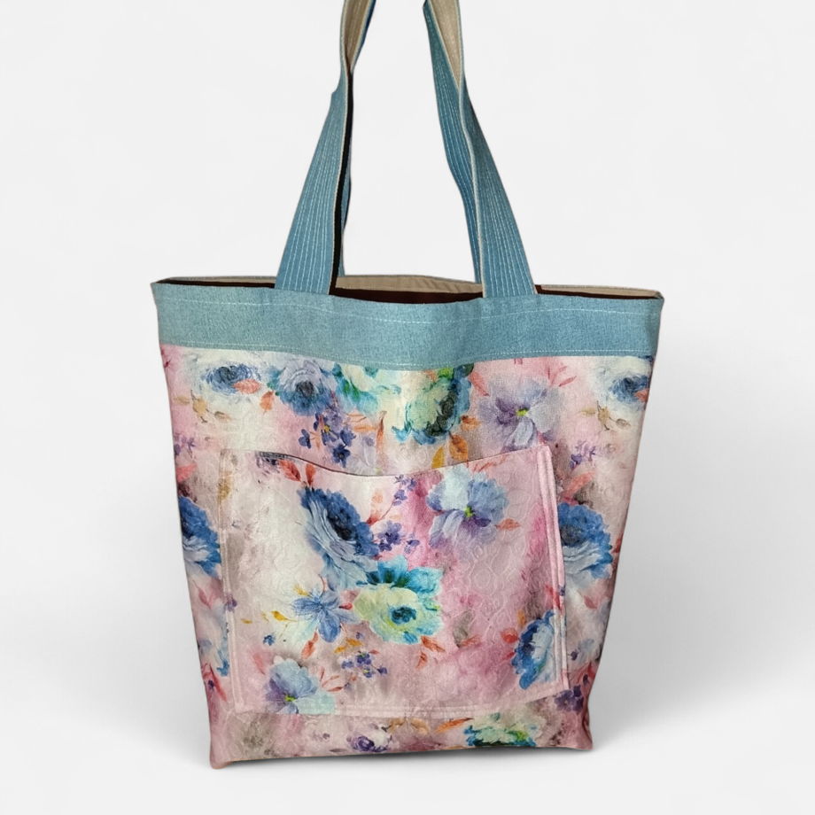 Сумка шопер , экосумка, переработанный деним, ручная работа.