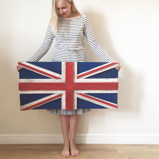 Флаг Великобритании из состаренных досок