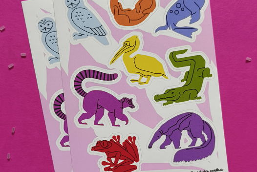 Виниловый стикерпак ЗВЕРЯТА