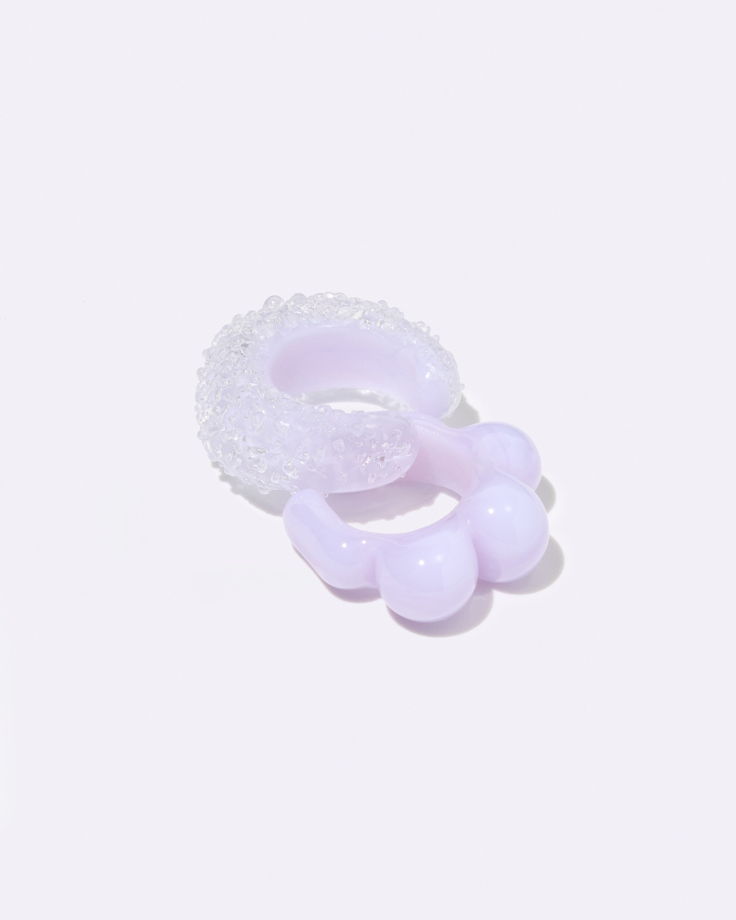 Кафф из стекла Sour Glaze Текстурный Сиреневый Жемчуг