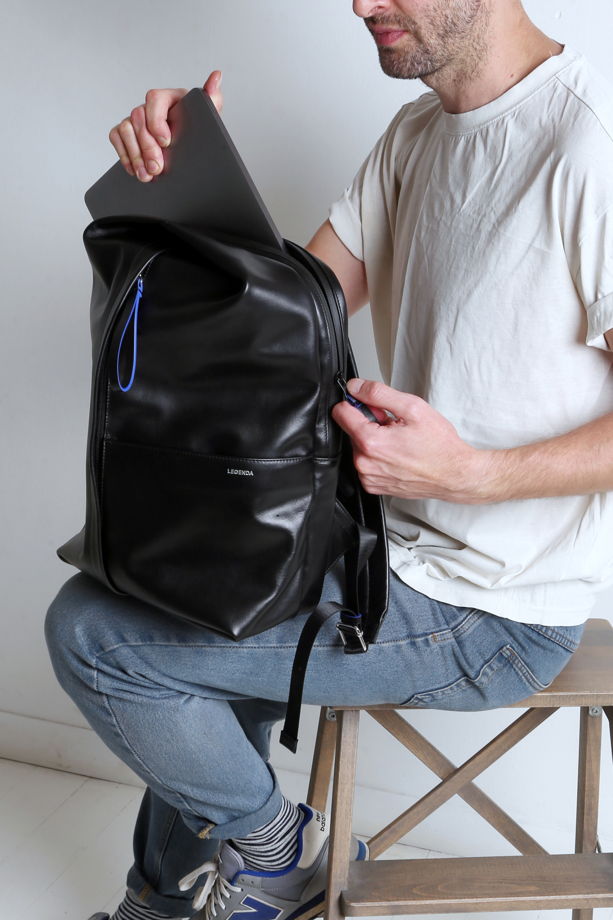 Кожаный рюкзак с отделением для ноутбука