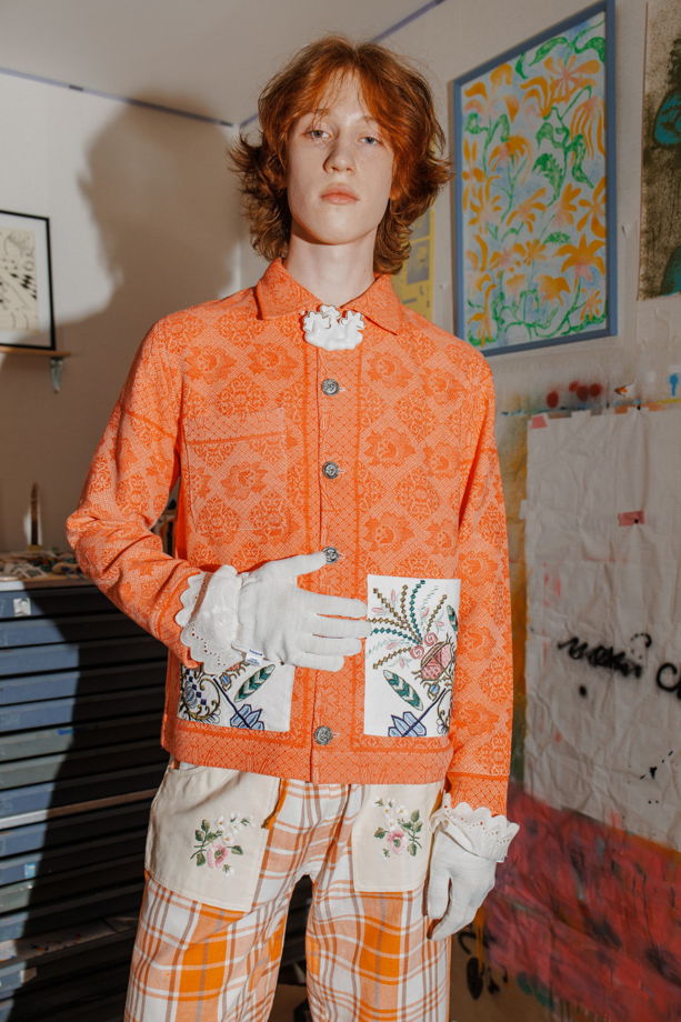 Красная Куртка с Карманами/Red Fringed Jacket